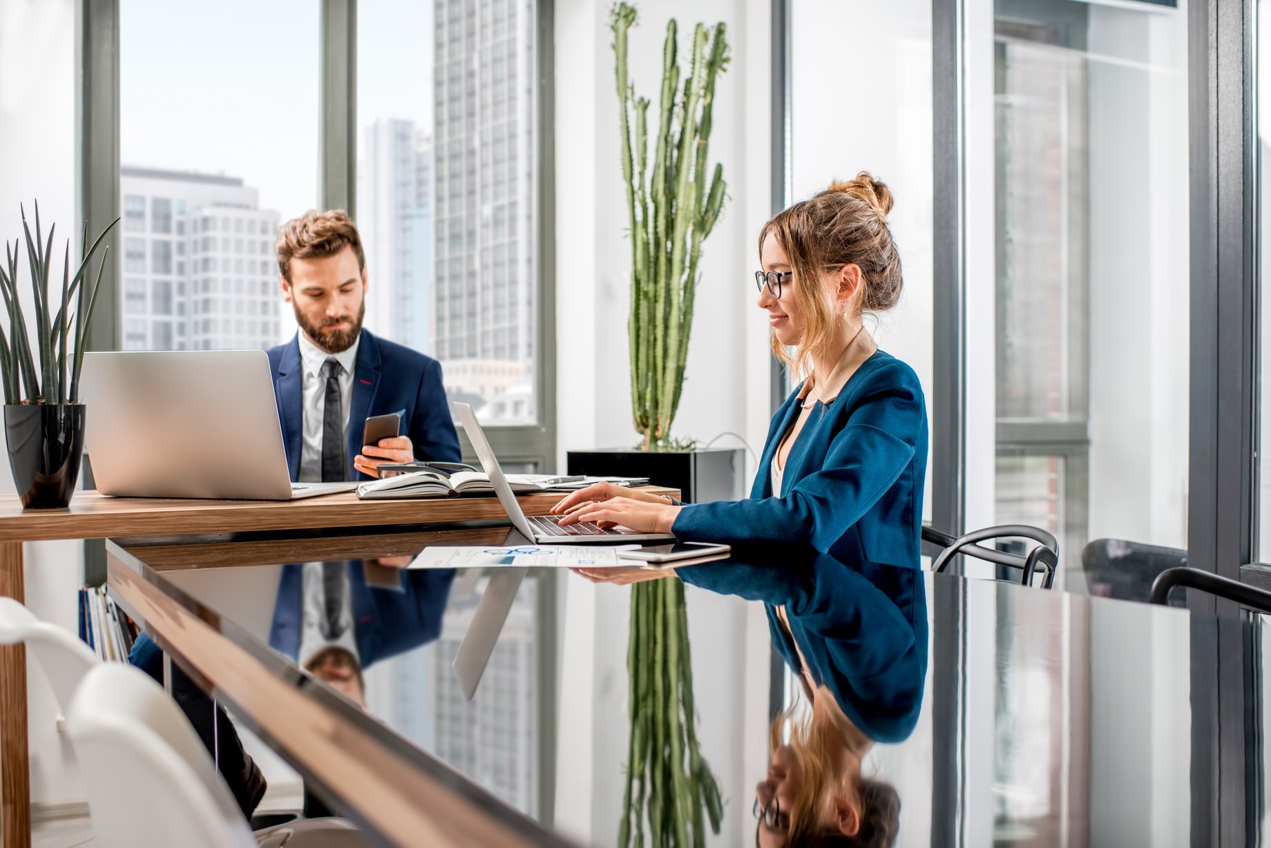 Top Managers Working at the Office